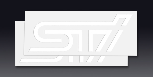 STI生活精品 STI LOGO贴纸(白)